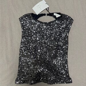 Kensie Black Sequin Tank Top